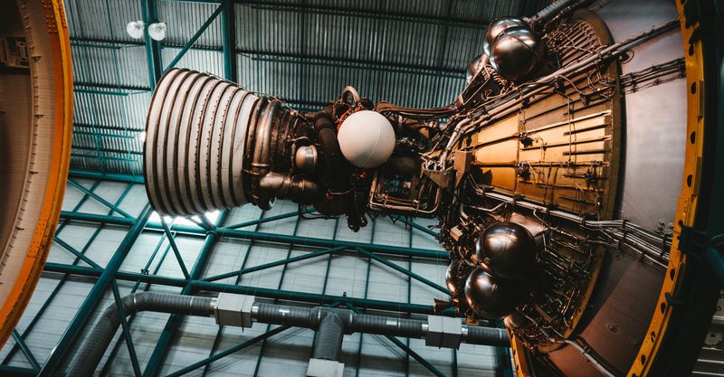 The Second Stage Engine on the Apollo Rocket